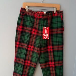 SHINESTY Plaid Christmas Pants - Red and Green Plaid